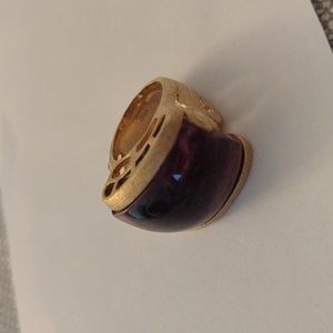 Rivka Friedman Amethyst Cocktail 18K gold plated ring